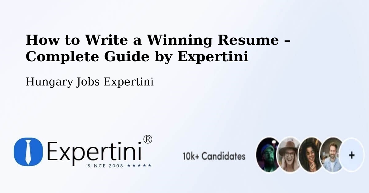 Resume Writing Guide for Job Seekers – Buj - Buj, Hungary Jobs Expertini